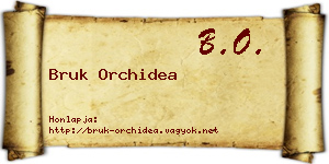 Bruk Orchidea névjegykártya